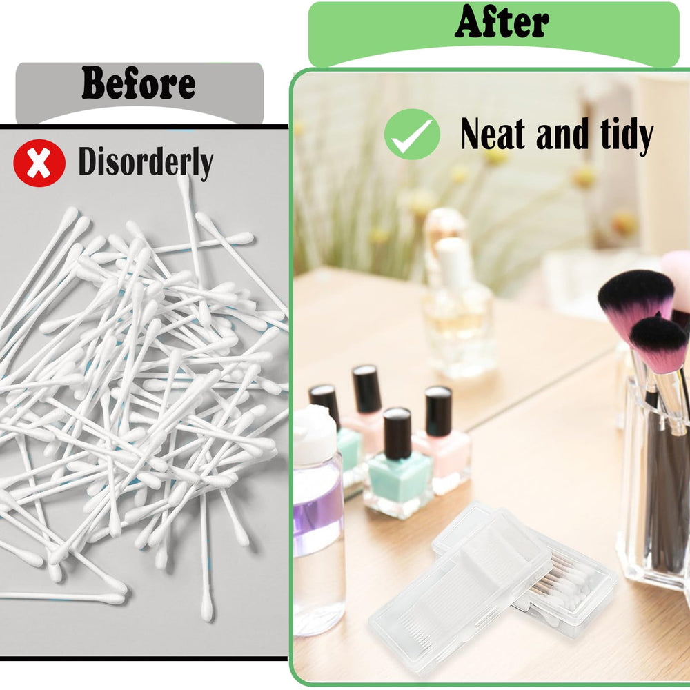 Multi-use storage container for cotton swabs, cotton balls, floss sticks and small items