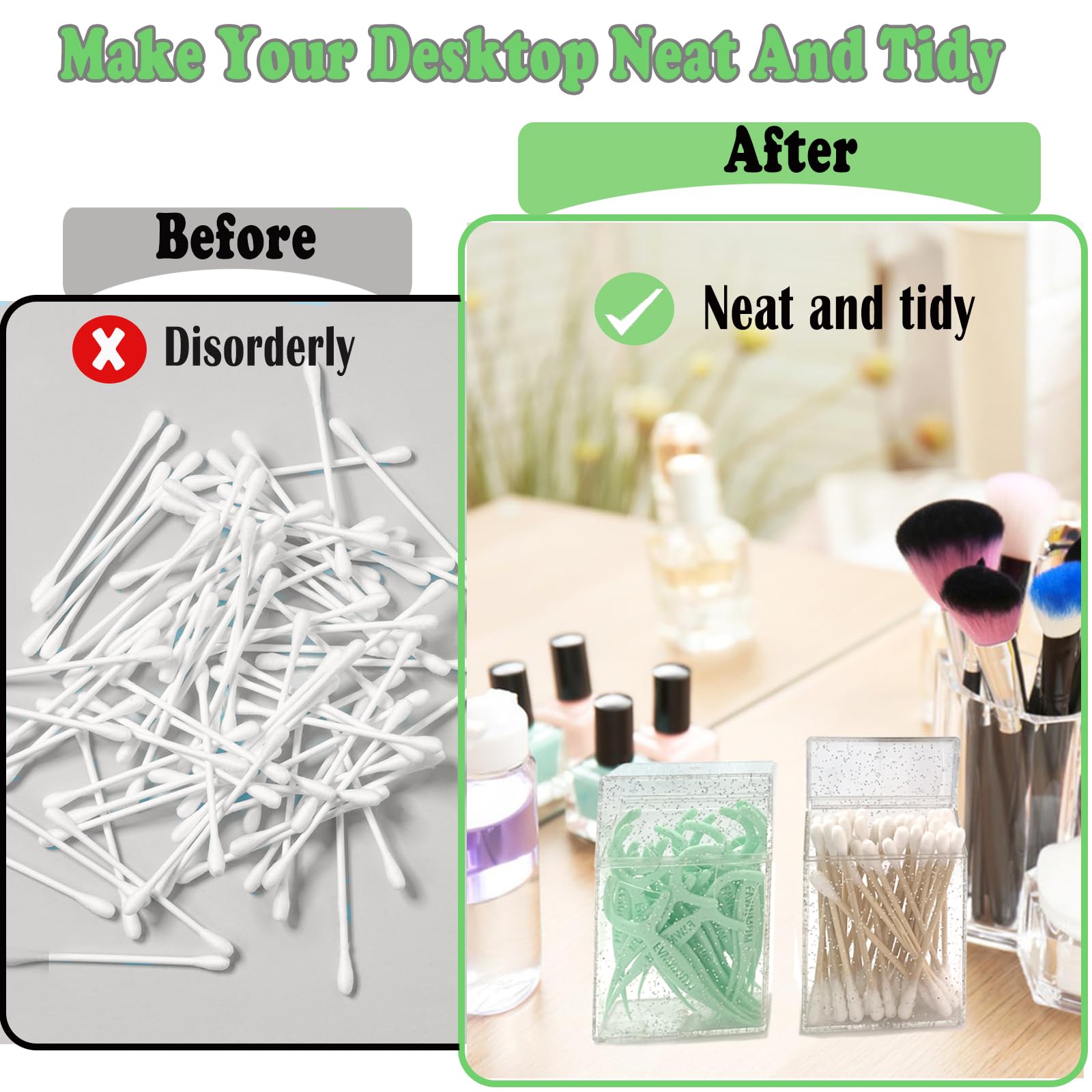 Dustproof lid for cotton swab holder, clear plastic