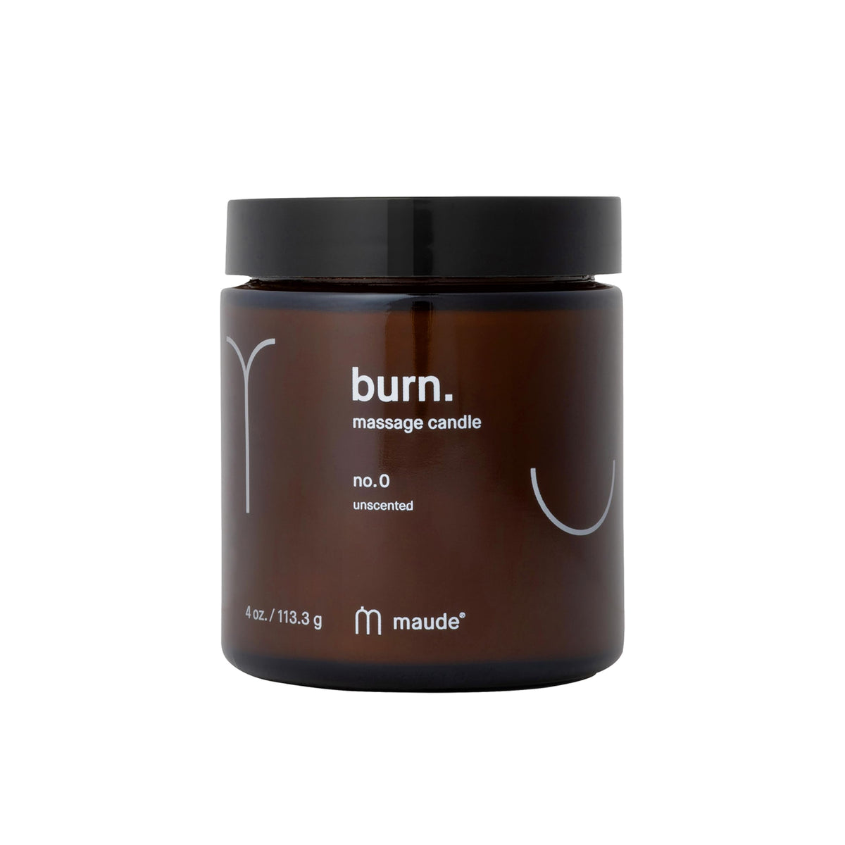 Maude Burn No. 0 unscented massage candle 4 oz jar
