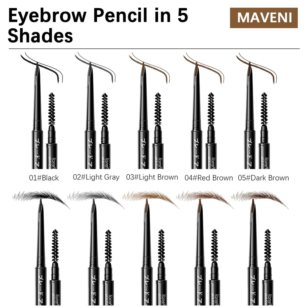 MAVENI Browcharm brush-end blends for a natural finish.
