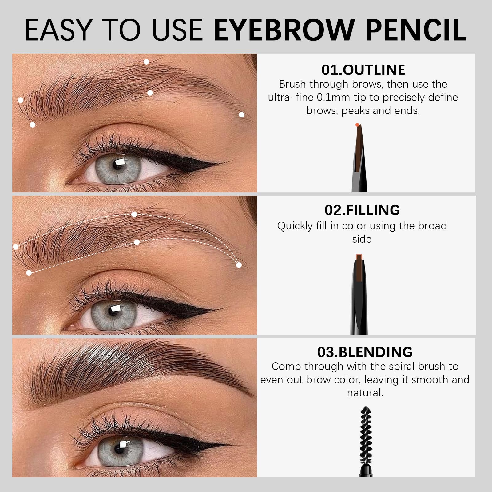 MAVENI Browcharm long-wear formula helps brows stay in place for hours.
