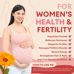Fertility and pre-conception care imagery with MavoCare bottle