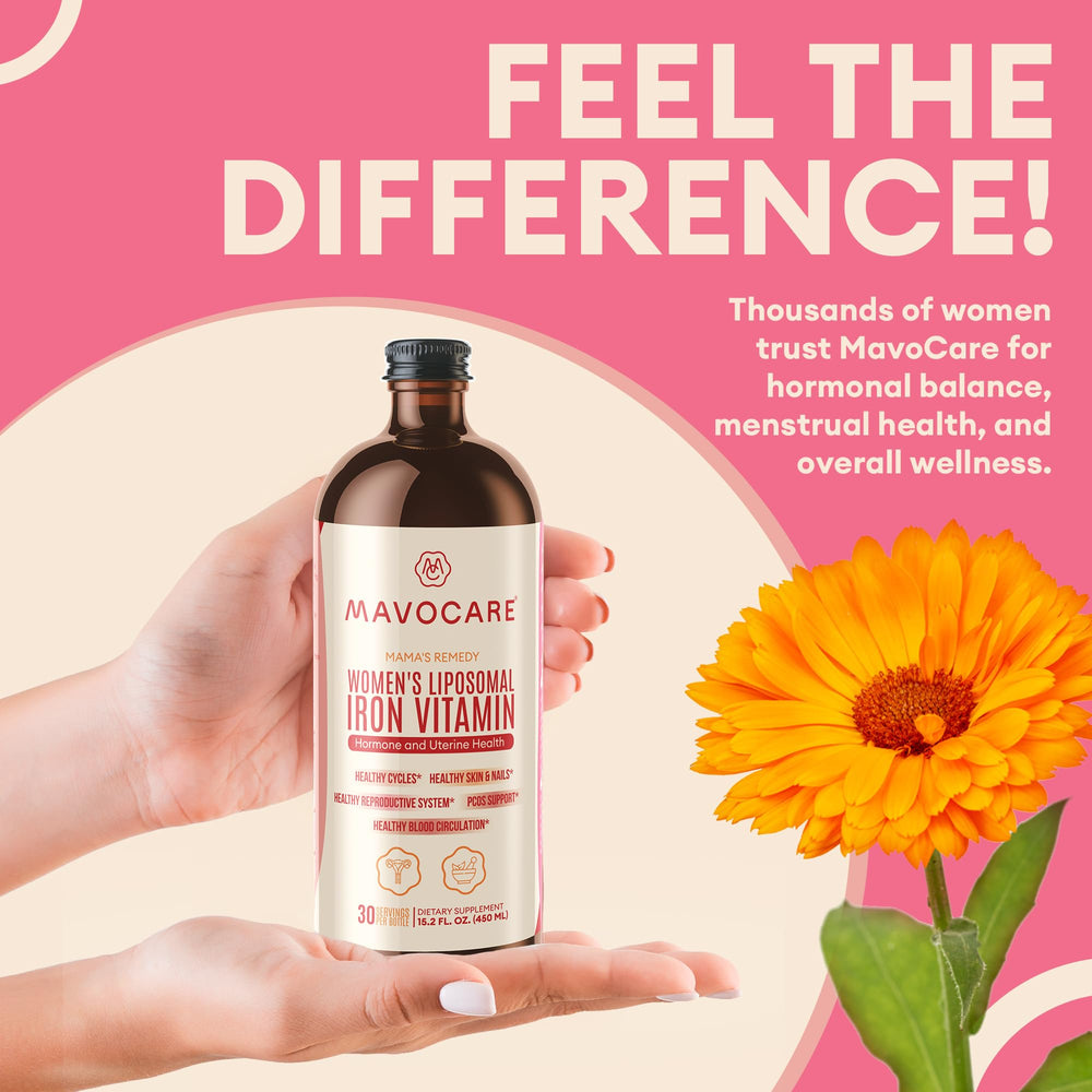 Hair and nails health concept with MavoCare liquid vitamin