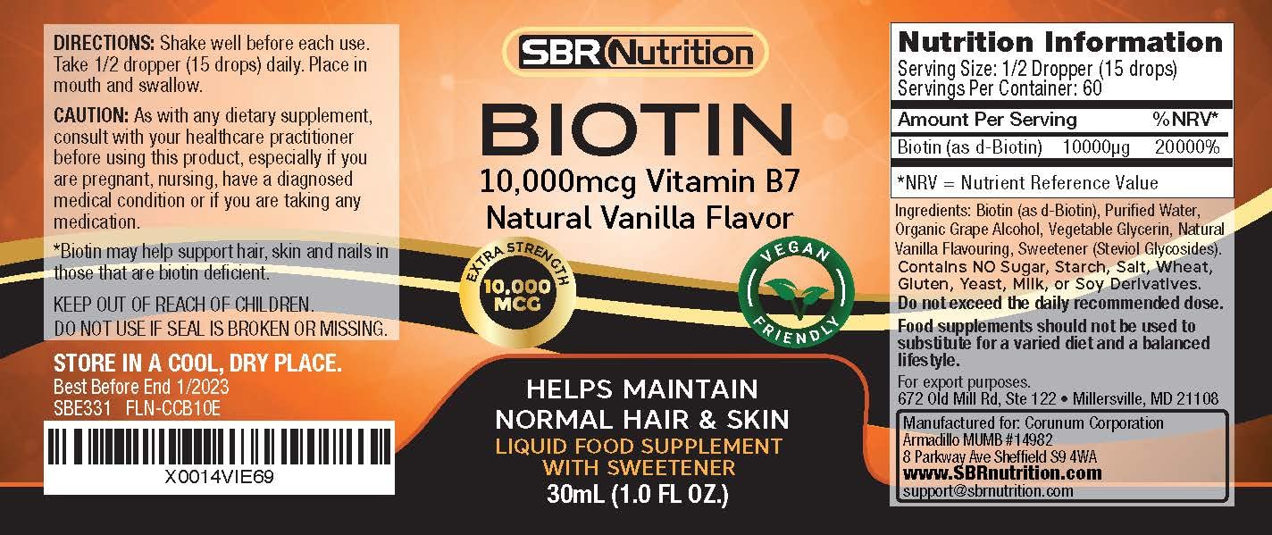 Dropper dispensing biotin liquid drops