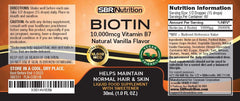 Dropper dispensing biotin liquid drops