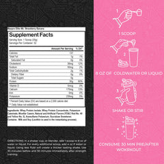 Scoop of MaxPro Elite powder in a glass ready to mix
