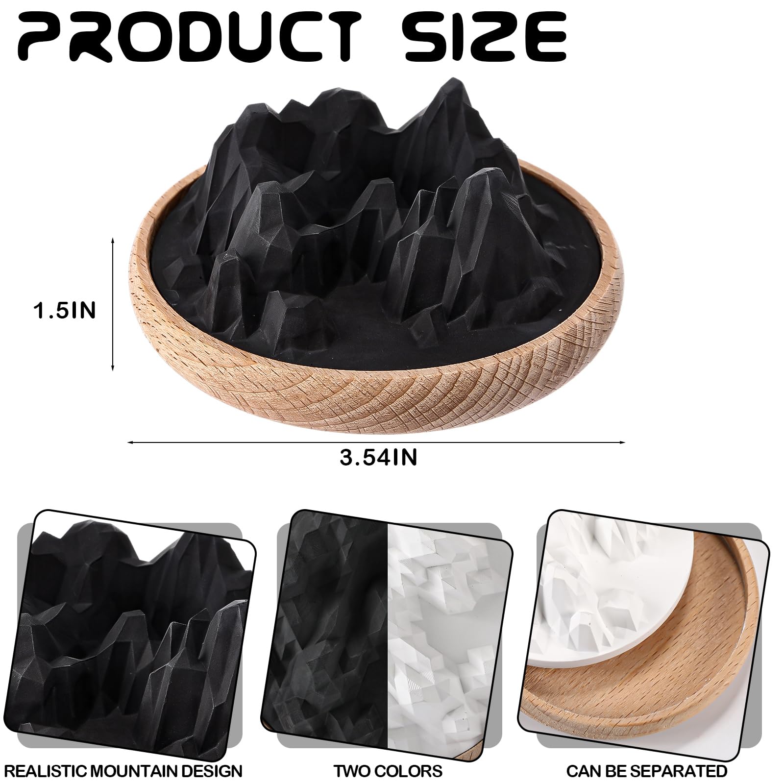 Maxdot diffuser black stone detail showing absorbent surface for oil diffusion