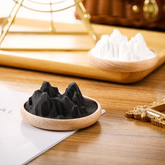 Maxdot mountain passive diffuser white front view, subtle room aromatherapy decor