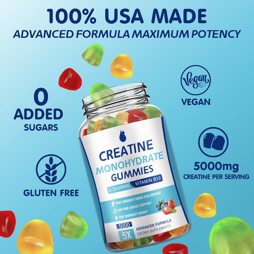 Serving suggestion showing 2-4 gummies per serving