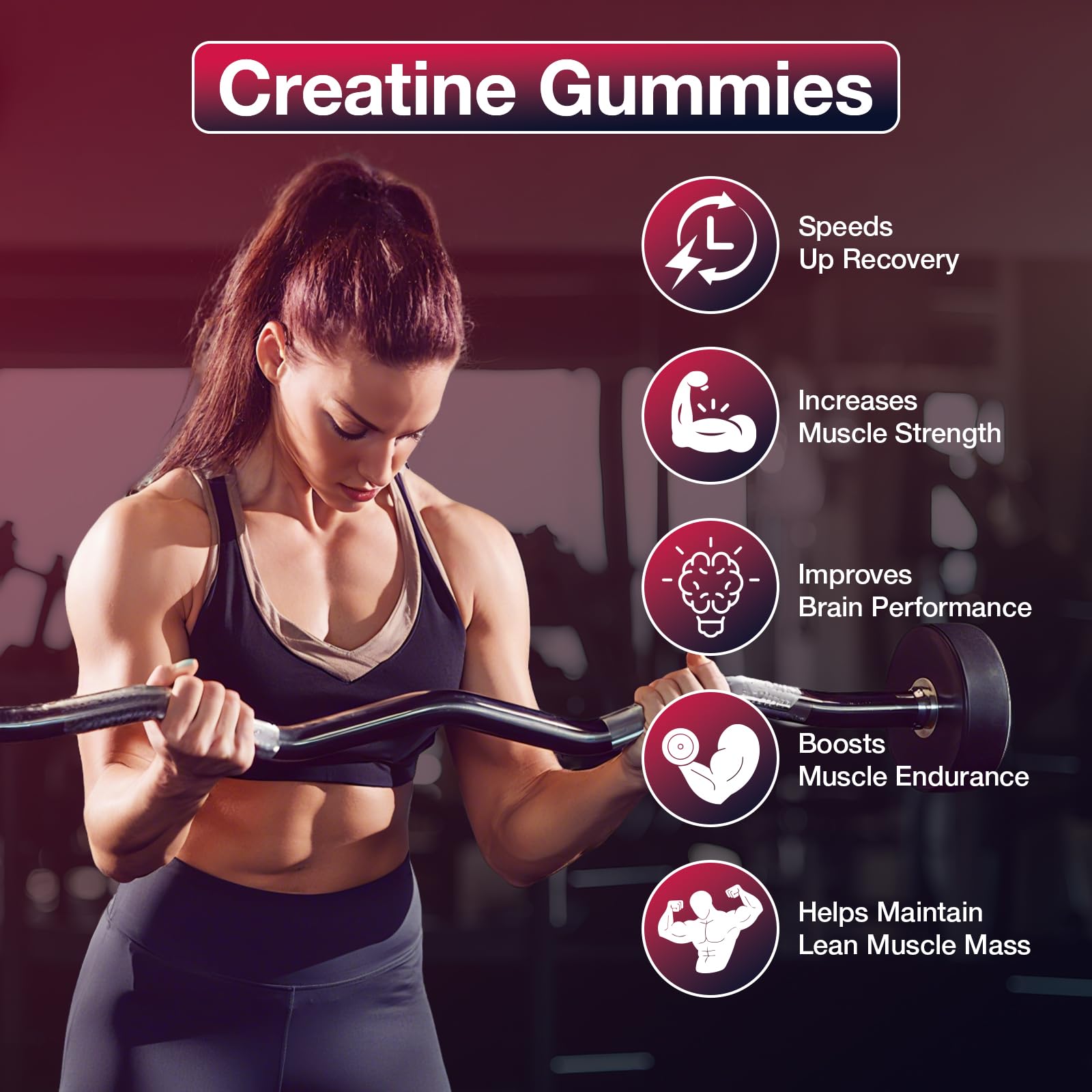 Nutrition facts panel for the gummies
