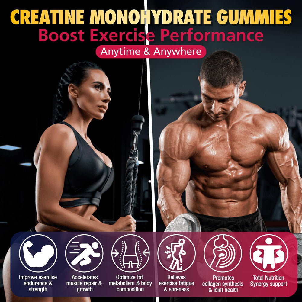 Serving size four gummies shown for daily pre-workout