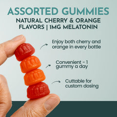 Soft chewable melatonin gummies close-up
