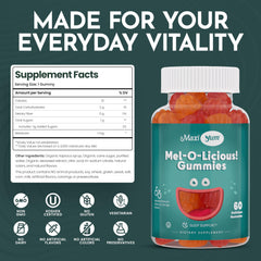 60-count bottle of Maxi Health melatonin gummies