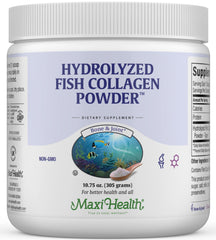 Front label of Maxi Health Collagen Peptides Powder tub