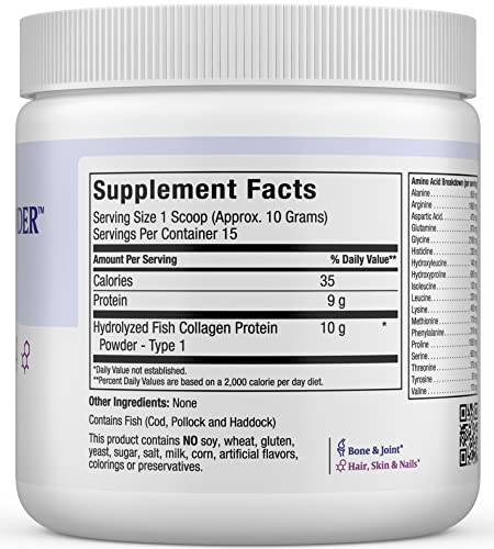 Unflavored Type I marine collagen powder dissolving in water