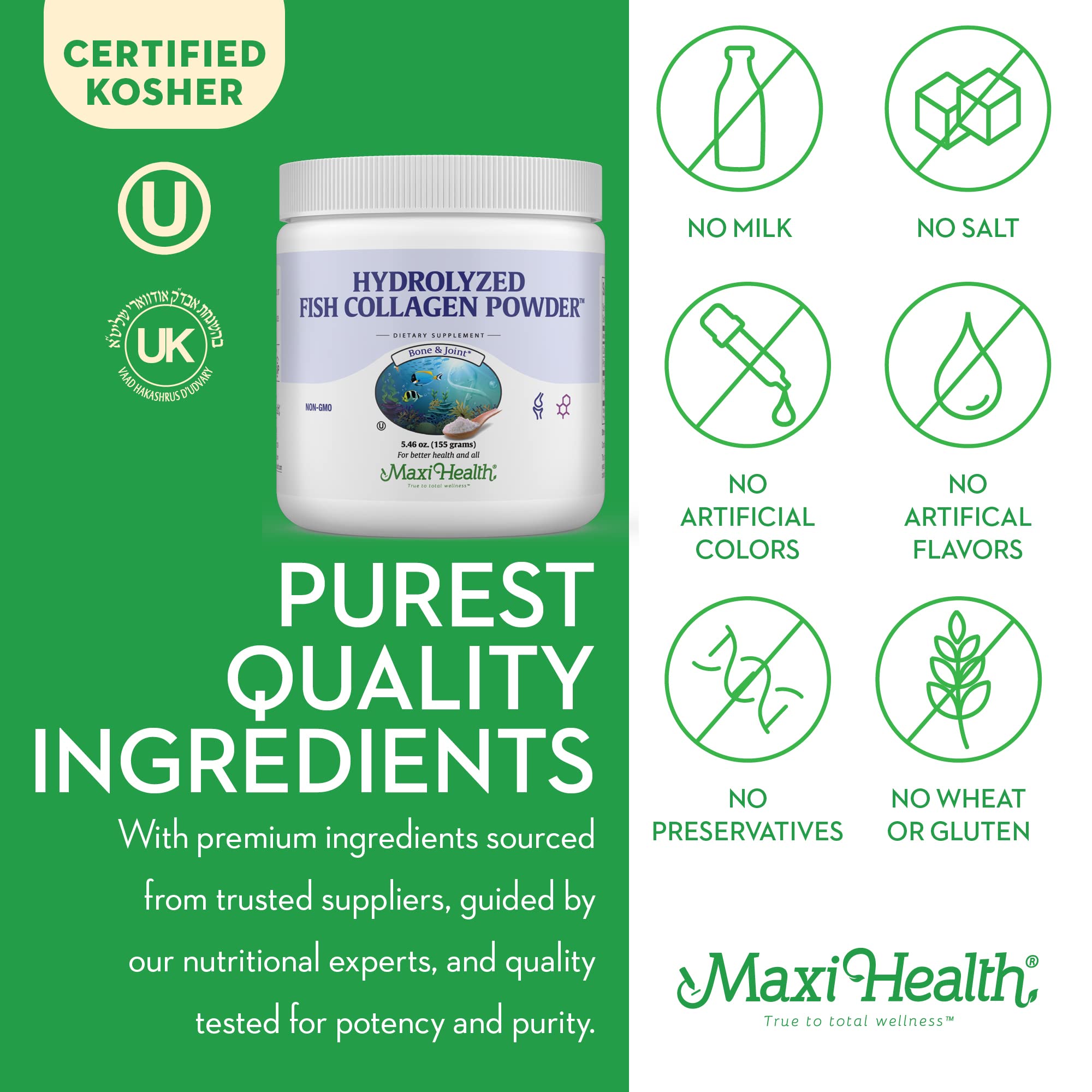 Hydrolyzed collagen peptides dissolving quickly without clumps