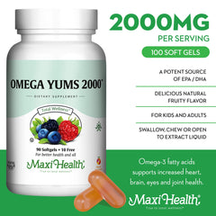 Kosher-certified Maxi Health Fish Oil label