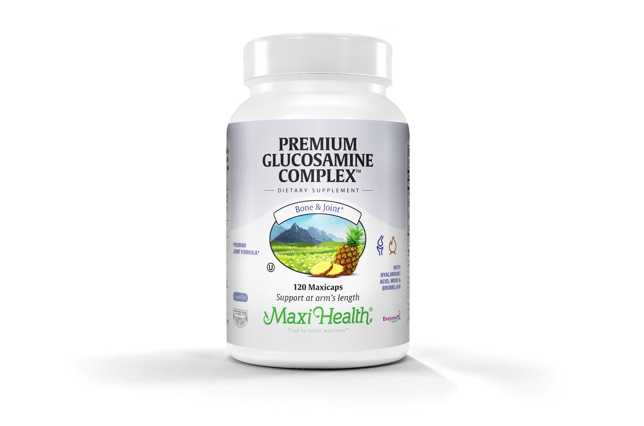 Maxi Health Glucosamine Complex bottle with 120 capsules