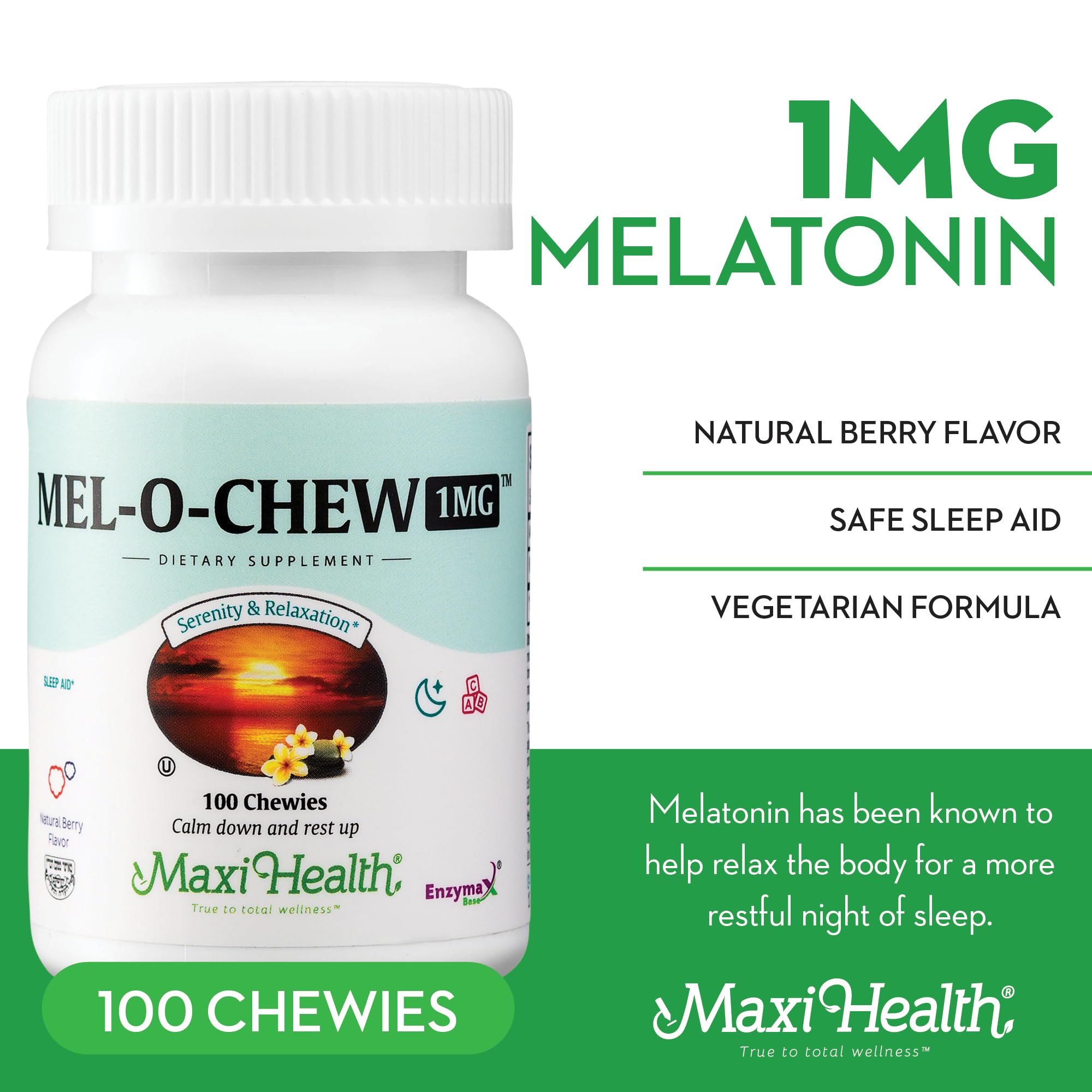Close-up of Maxi Health Mel-O-Chew berry chew texture