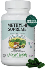Maxi Health front bottle view showing label and benefits