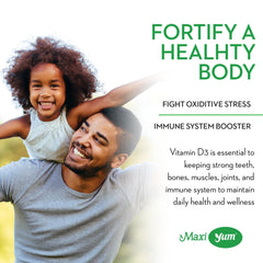 Cherry-flavored Maxi Health Vitamin D3 gummies