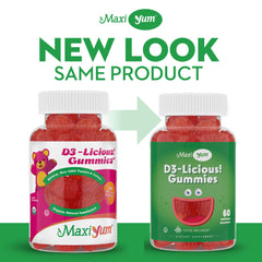 Close-up of Maxi Health Vitamin D Gummies box
