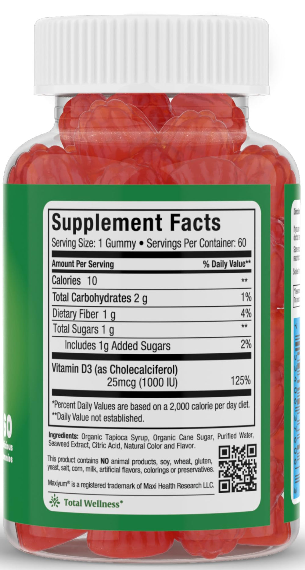 Cherry-flavored Vitamin D3 gummies by Maxi Health