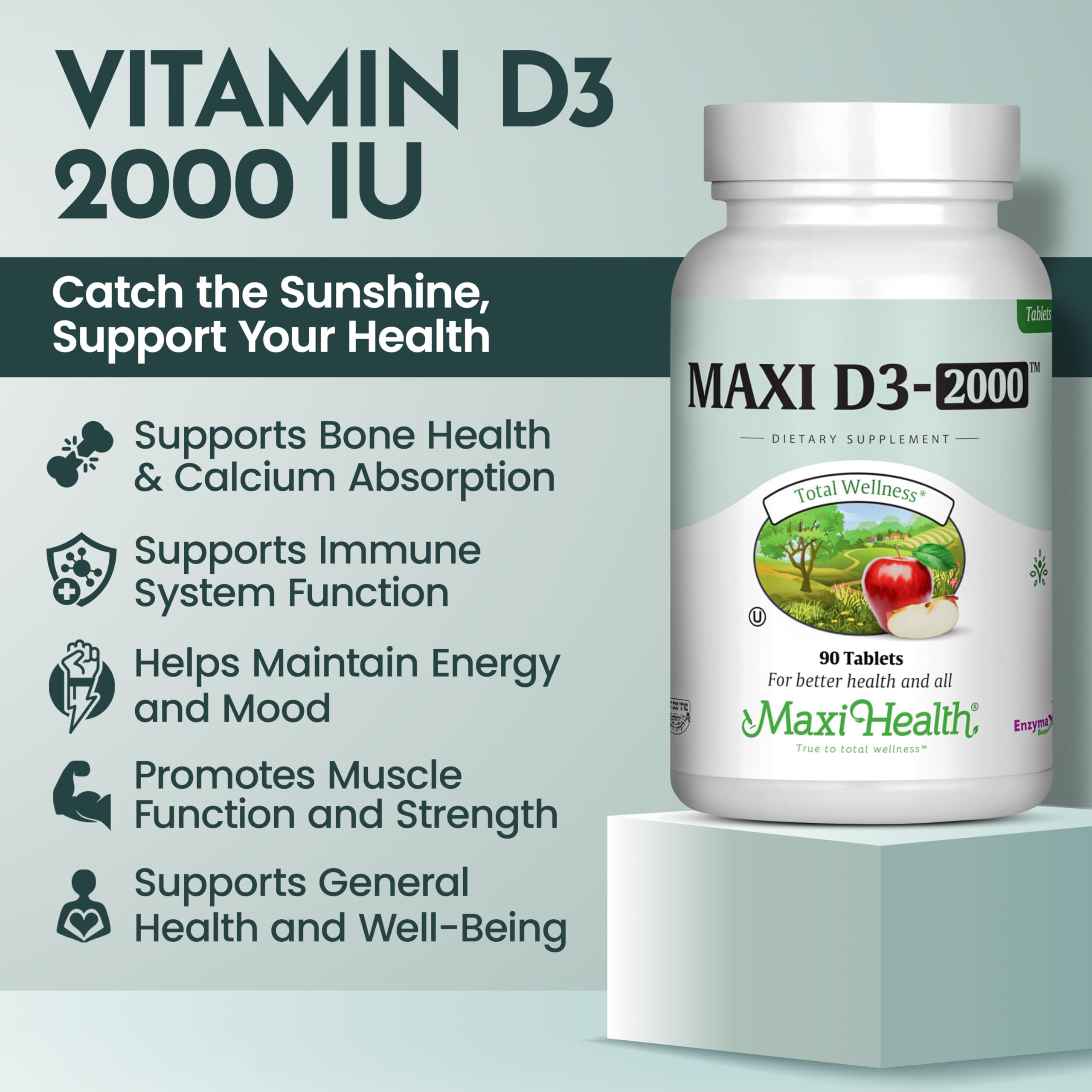 Easy-to-swallow Vitamin D3 tablets