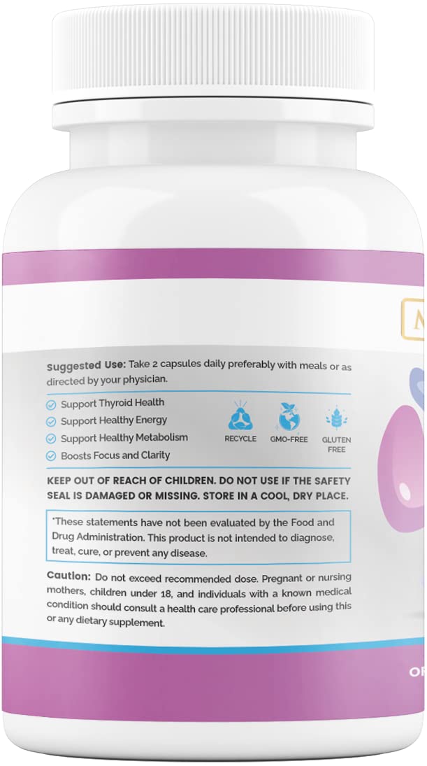 Health and focus imagery with thyroid support bottle