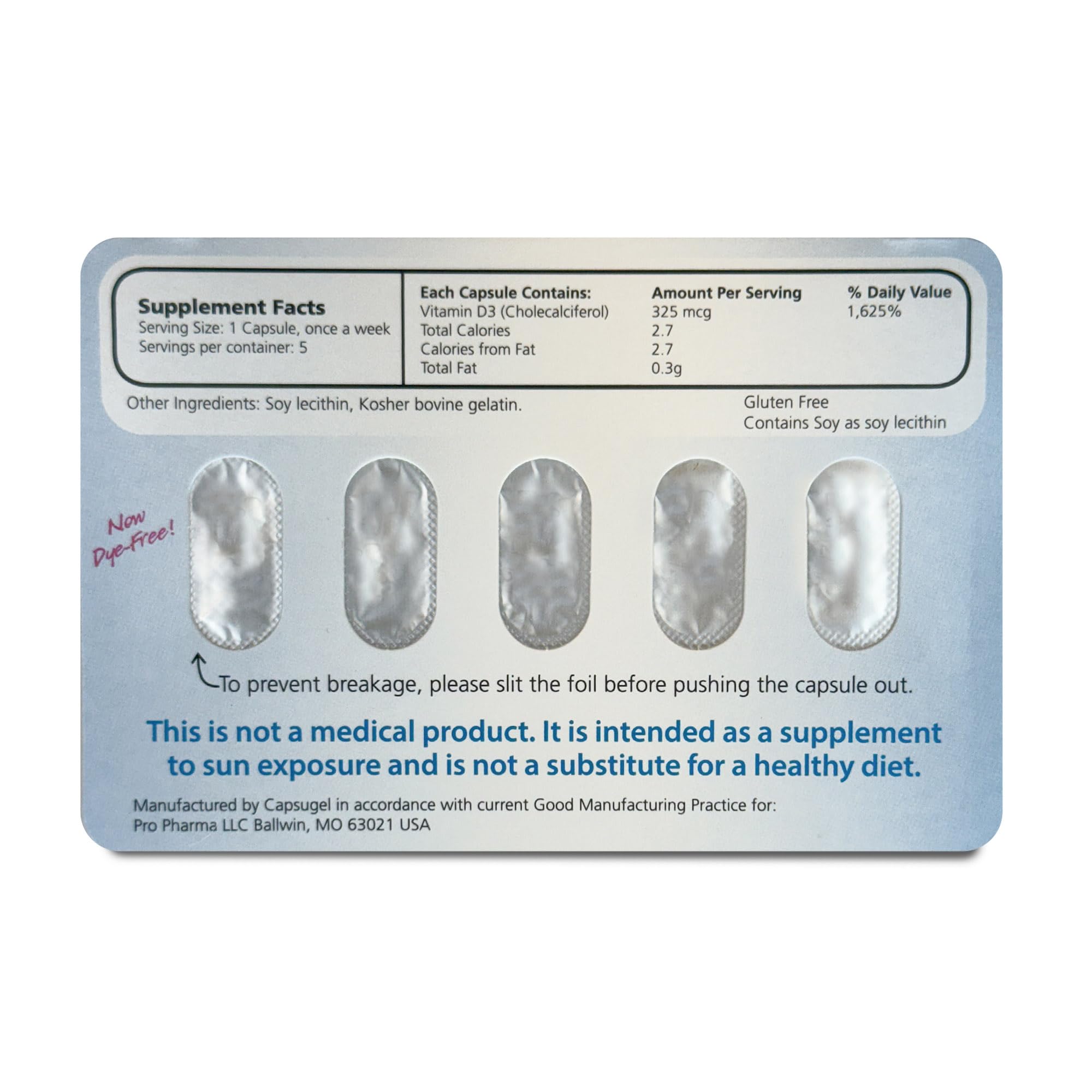 Concept image illustrating a 5-week supply of Maximum D3