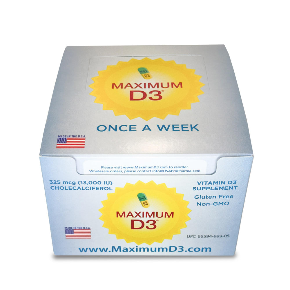 Full-strength Vitamin D3 13,000 IU per capsule visual.