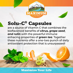 Packaging design for Maximum Living Solu-C with Green Tea