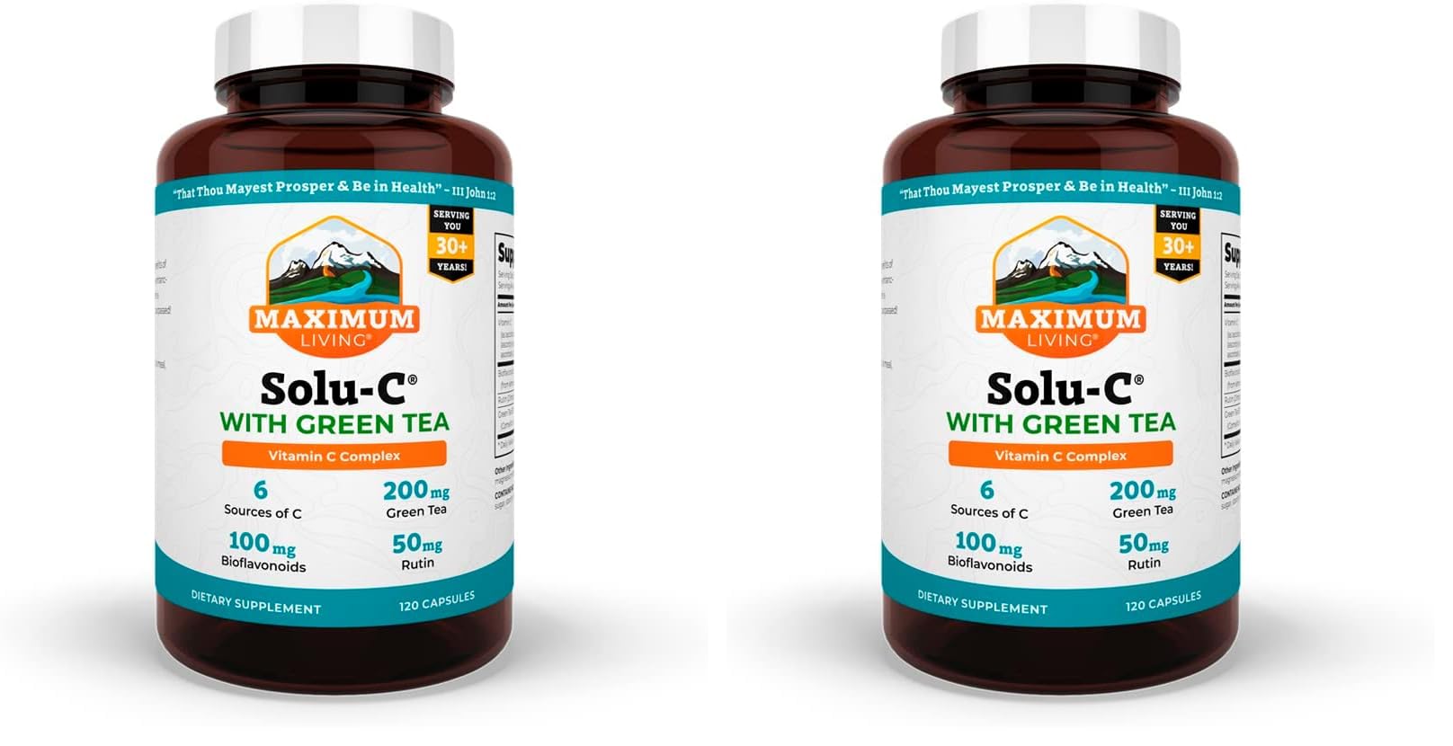 Maximum Living Solu-C with Green Tea – 120 capsules (pack of 2) image 1