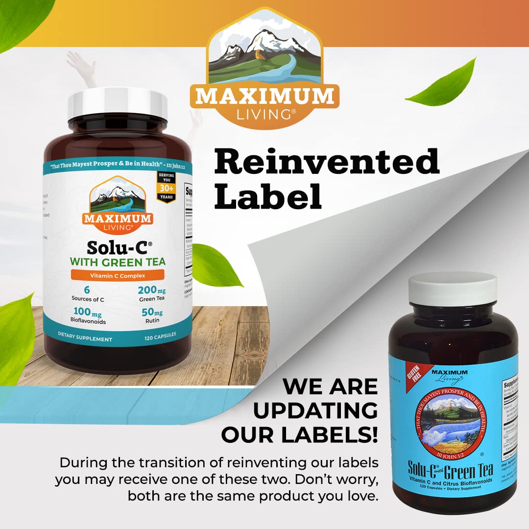Product shot of Maximum Living Solu-C with Green Tea 120 capsules (pack of 2) – image 5