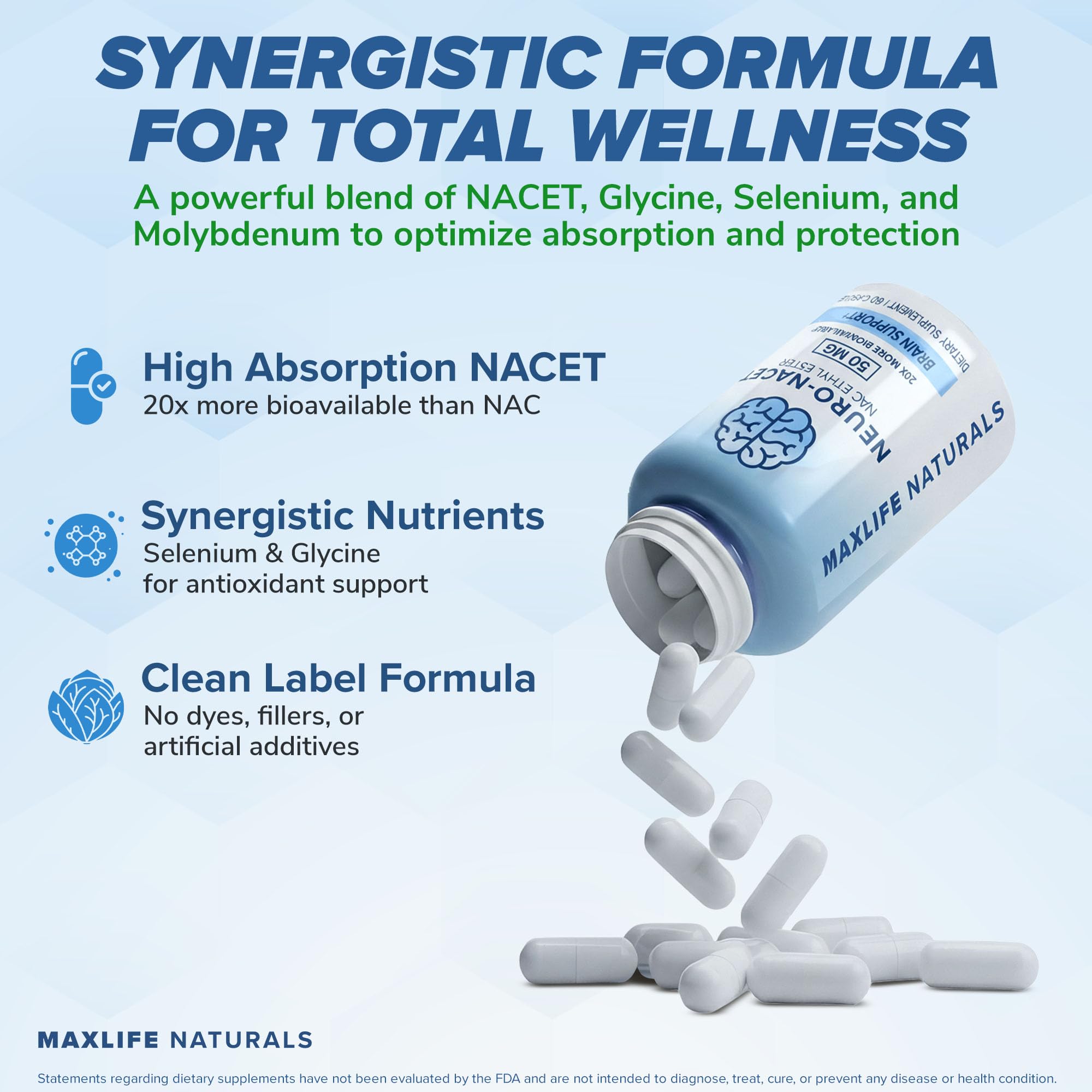 MaxLife Naturals Neuro NACET packaging