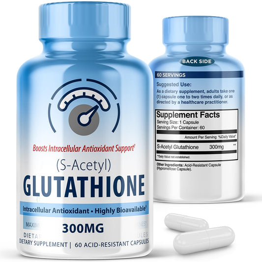 Bottle of S-Acetyl L-Glutathione 300mg by MaxLife Naturals