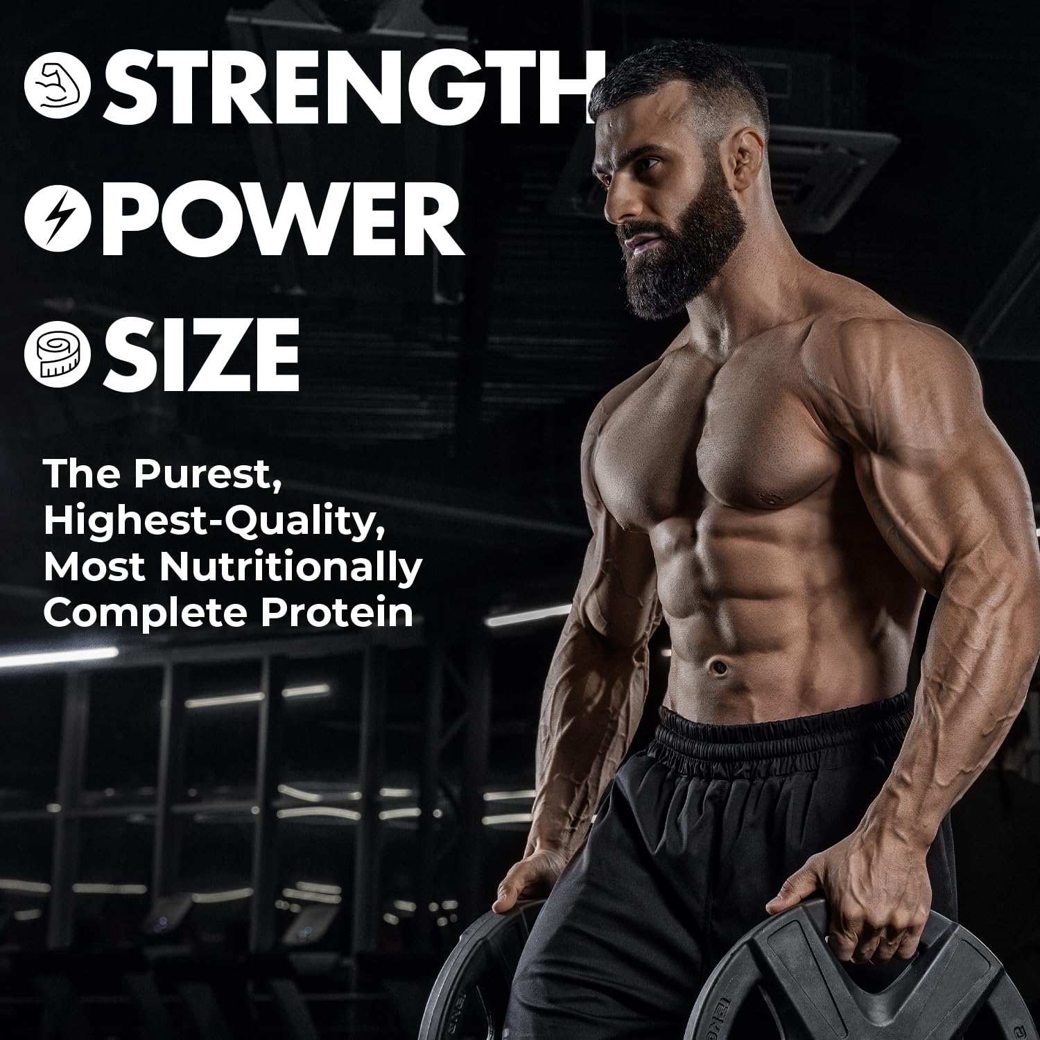 Blend of ingredients: Whey Protein Isolate, Whey Protein Concentrate, Potassium Caseinate, Micellar Casein