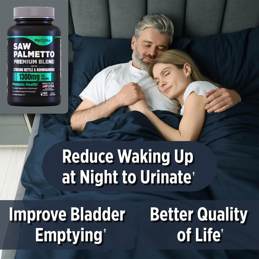 MaxVita Prostate Premium bottle back with supplement facts
