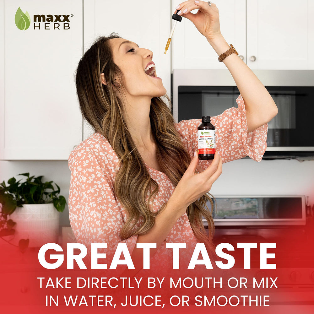 Front view of USA-made Maxx Herb Ashwagandha bottle
