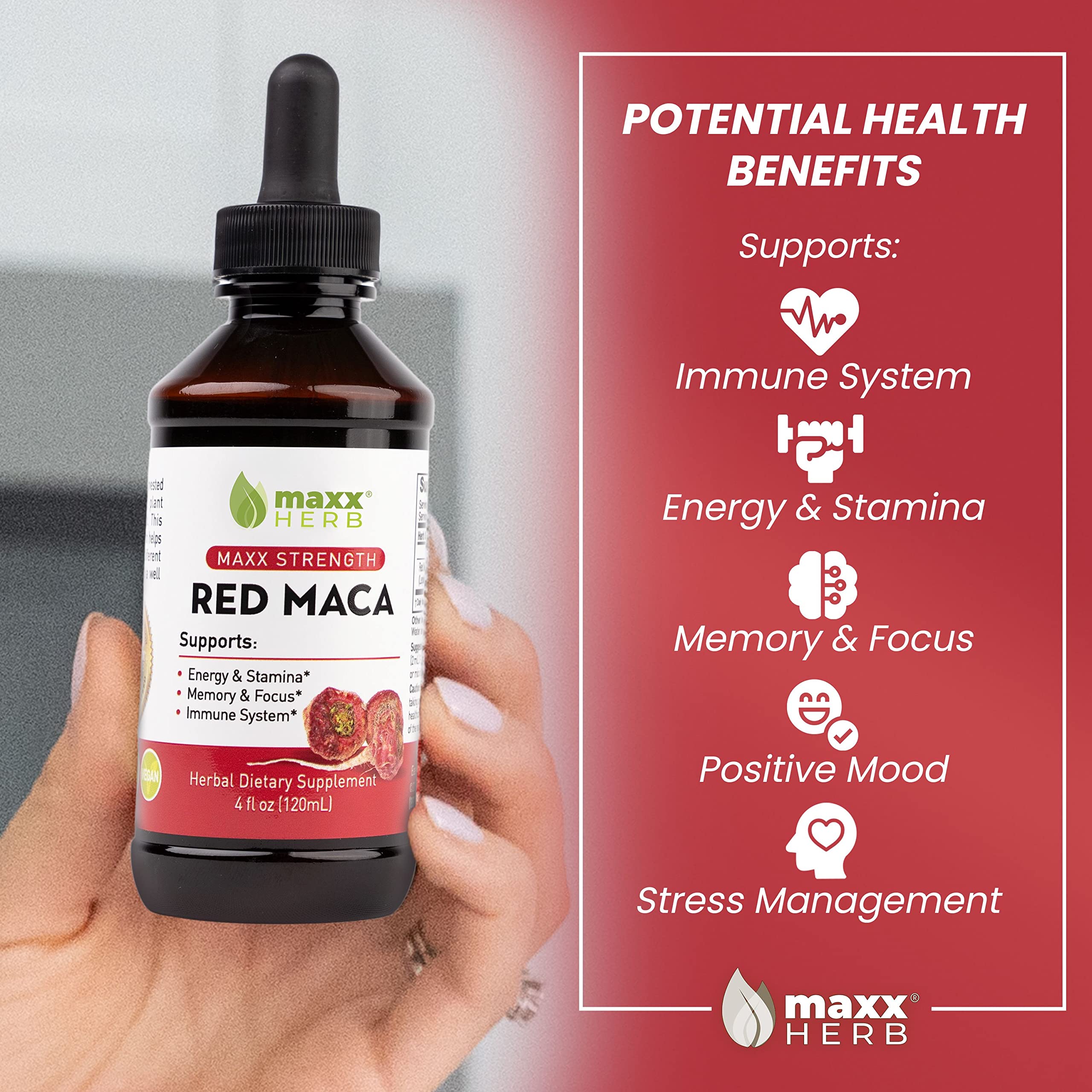 Concentrated Red Maca liquid extract 8 lbs per gallon potency