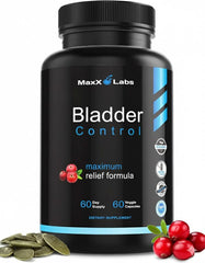 MaxX Labs Bladder Control Supplement bottle on a white background