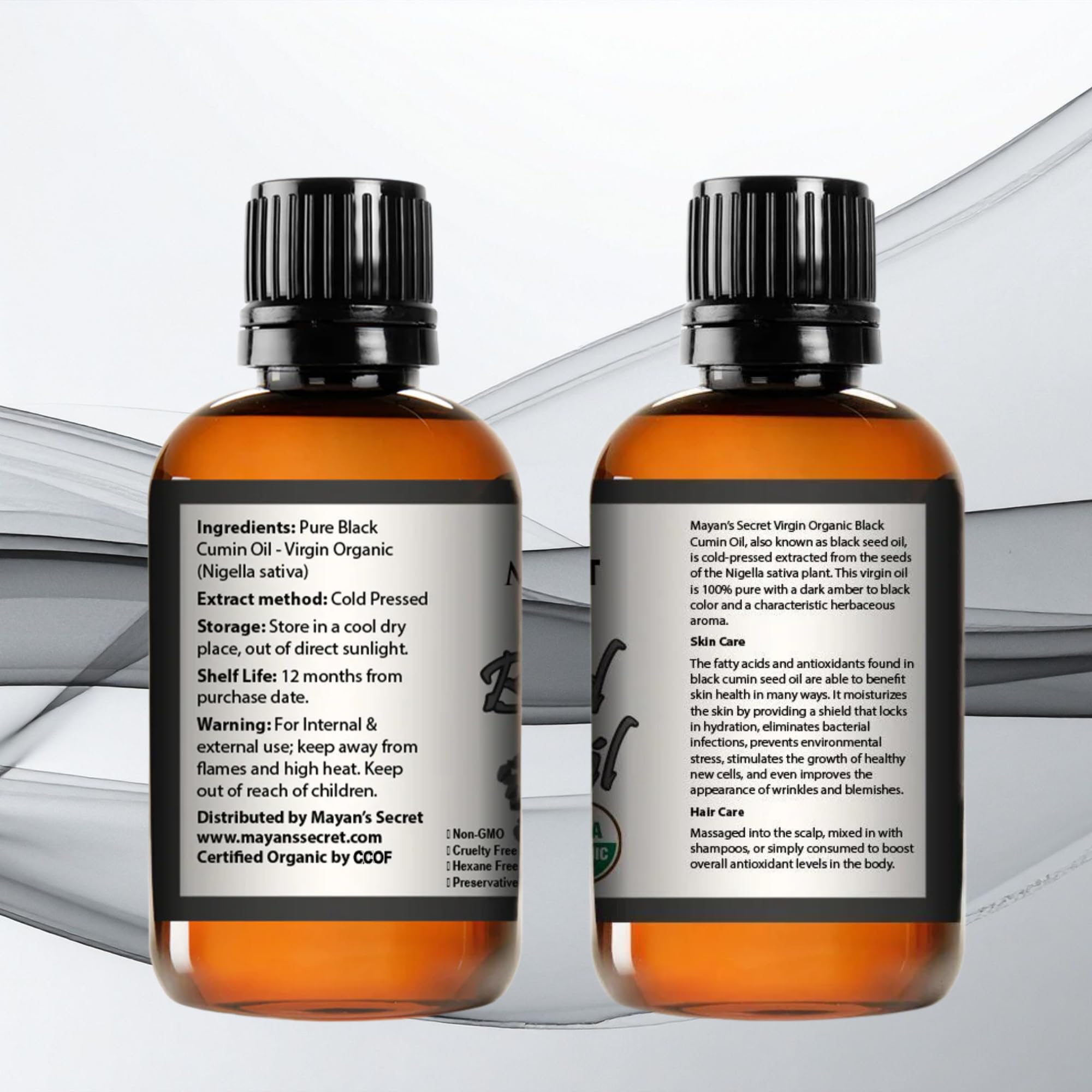 Mayan's Secret oil dropper demonstrates precise facial application and patch testing.