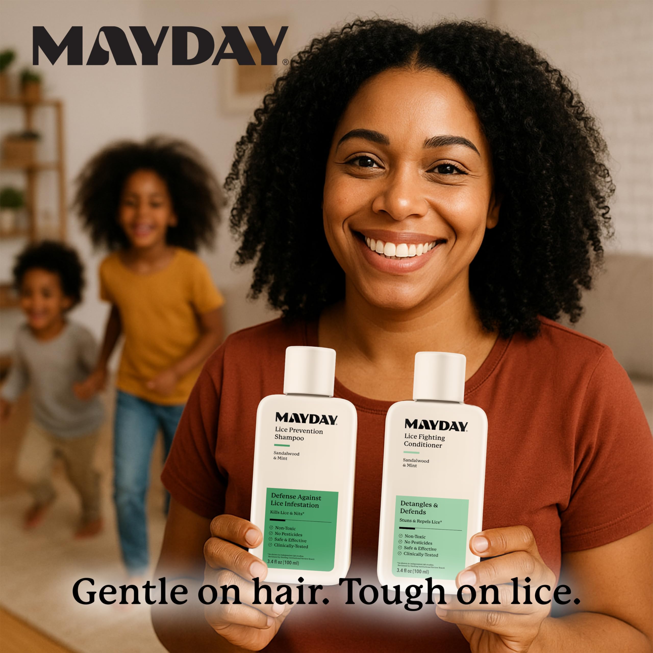 MAYDAY bundle for all hair types shows versatile lice defense suitable for everyone