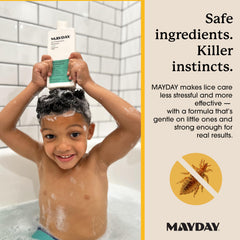 Mayday shampoo kids-family-use demonstrates kid-friendly safety and everyday protection.
