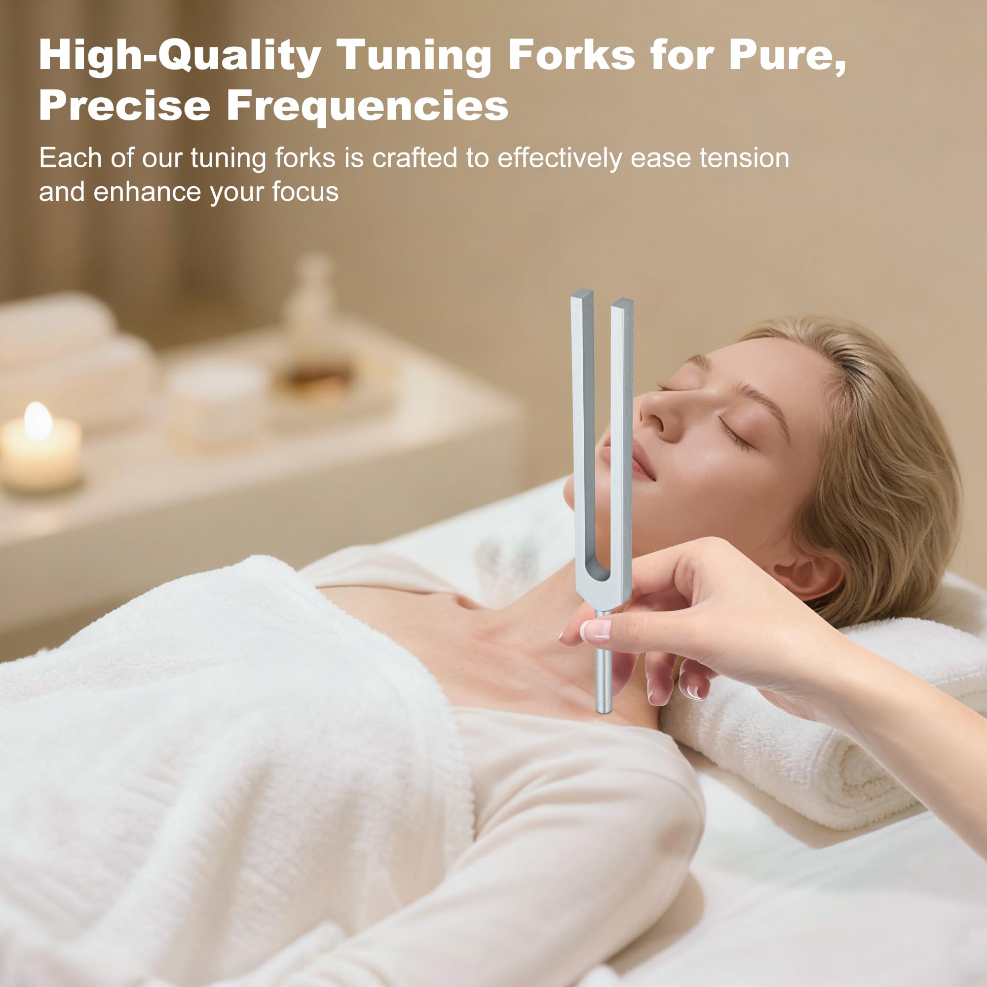 Mayful tuning forks 136Hz calm mind during meditation for clearer focus.