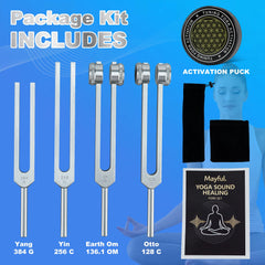 Mayful tuning forks 256Hz tuning fork boosts energy after practice for rejuvenation.