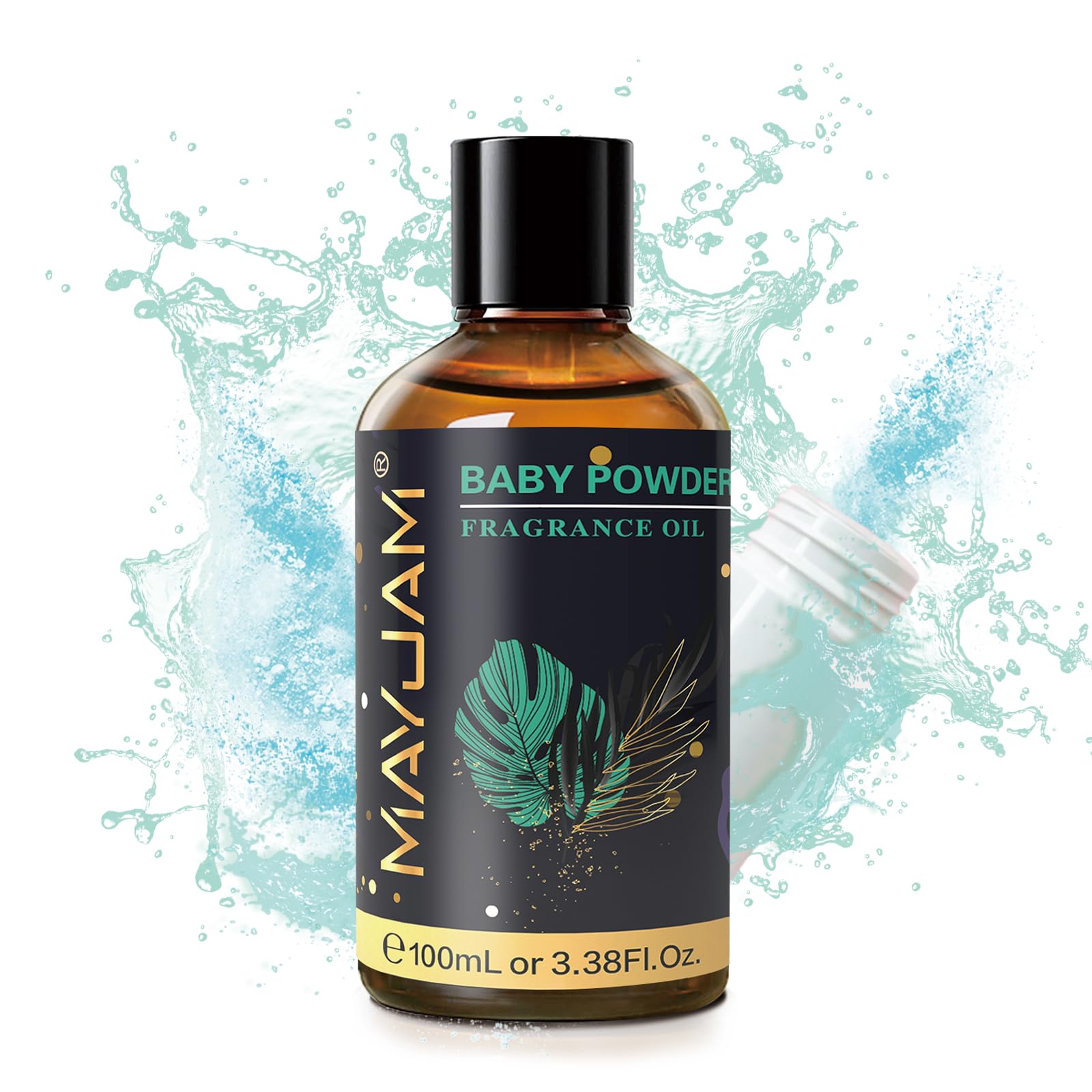 MAYJAM Baby Powder fragrance oil bottle close-up