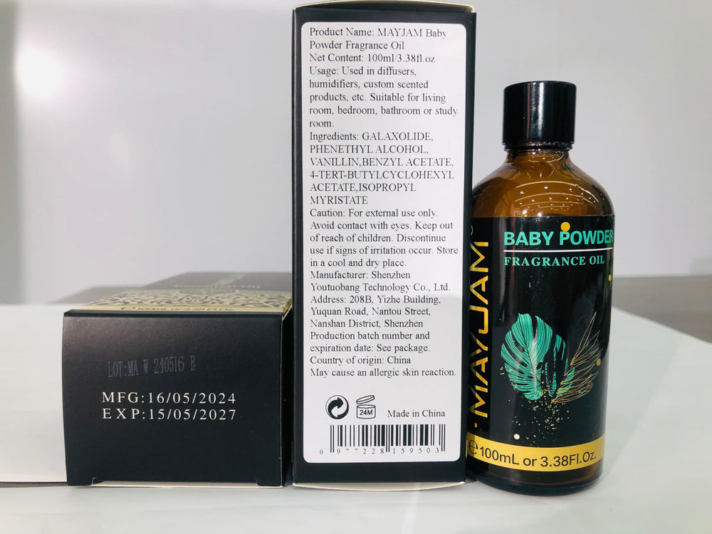 Room scene with diffuser using MAYJAM Baby Powder fragrance oil