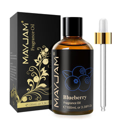 MAYJAM Blueberry fragrance oil in a 100ml amber glass bottle with glass dropper