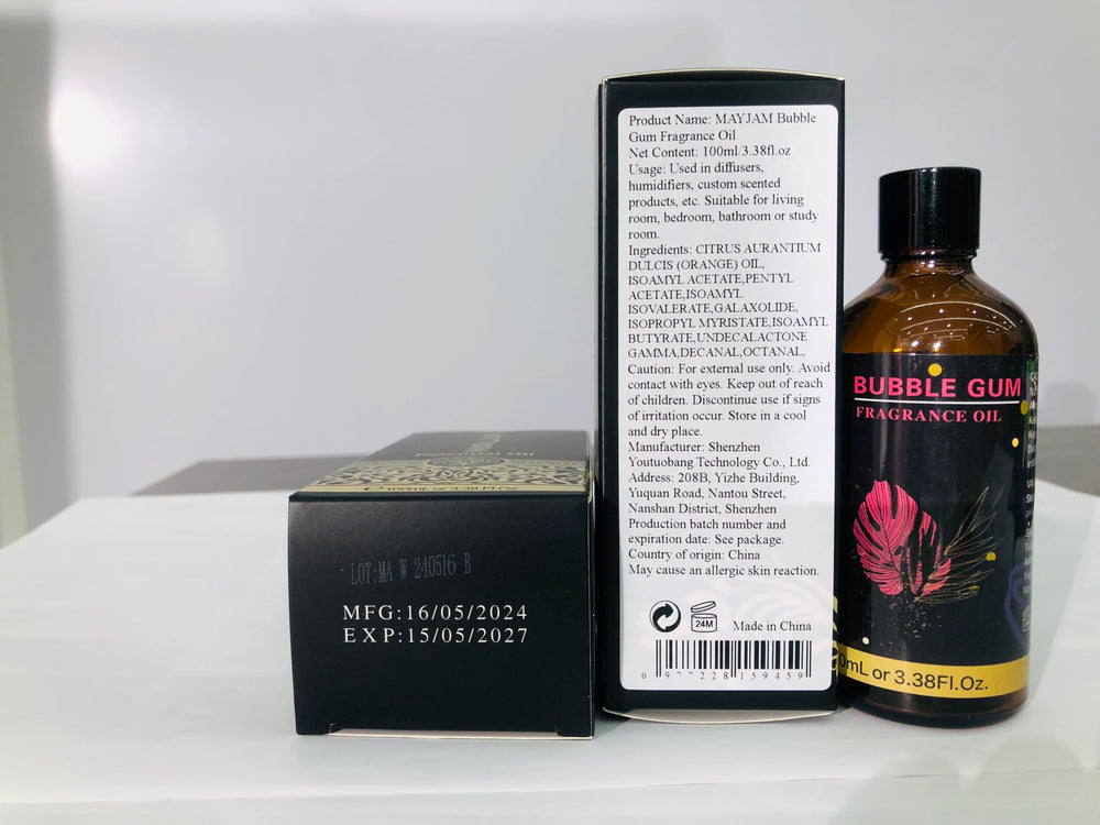 Gift-ready MAYJAM Bubble Gum Fragrance Oil packaging